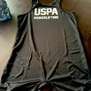 USPA Powerlifting Black 4XL Singlet